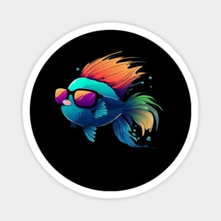 COOL BETTA FISH WITH SUNGLASSES Magnet